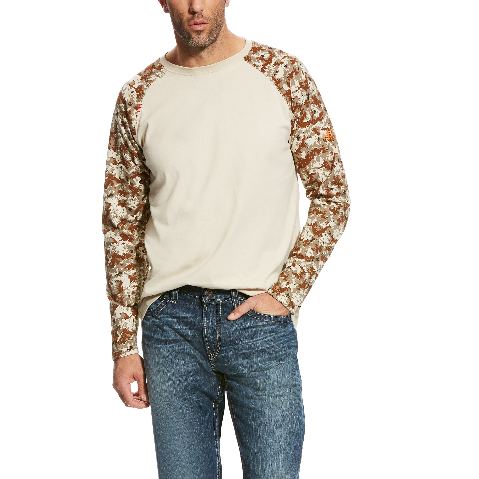 camo baseball tee